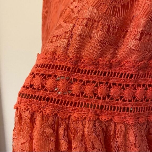 Forever 21 Lace short coral sleeveless mini Dress - small - Picture 10 of 11